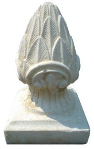 DECO GRANIT - pomme de pin en pierre reconstituée avec socle car - Statuette