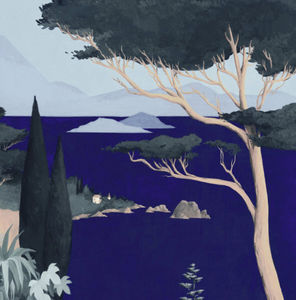 Les Dominotiers - lago di garda blue - Papier Peint Panoramique