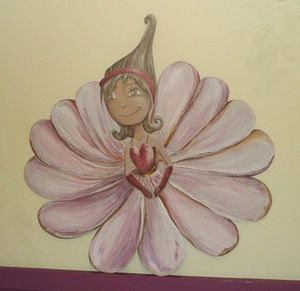 sandrine takacs decors - lili petite fleur - Tête De Lit Enfant