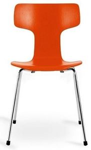 Arne Jacobsen - chaise 3103 arne jacobsen orange lot de 4 - Chaise