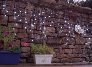 FEERIE SOLAIRE - guirlande solaire rideau 80 leds blanches 3m80 - Guirlande Lumineuse