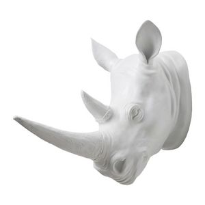 KARE DESIGN - tête rhino blanc - Trophée De Chasse