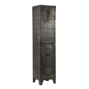 WHITE LABEL - armoire ferro en acier - Colonne De Rangement