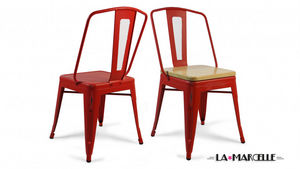 mobilier moss - la marcelle rouge lot de 4  - Chaise