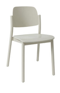 MARCEL BY - chaise april en hêtre blanc perlé 49x50x78cm - Chaise