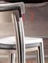 Chaise-WHITE LABEL-Lot de 2 chaises CORSOCOMO empilables taupes