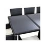 Salle à manger de jardin-WHITE LABEL-Salon de jardin 8 chaises + table noir
