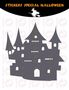 Sticker-WHITE LABEL-Sticker Château Hanté d'Halloween