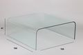 Table basse carrée-WHITE LABEL-Table basse carré CRISTALE en verre