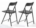 Chaise pliante-WHITE LABEL-Lot de 2 chaises pliantes KULLY gris graphite