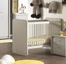 Lit Bébé-WHITE LABEL-Lit bébé évolutif moderne coloris chêne gris doux