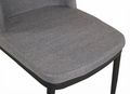 Chaise-WHITE LABEL-Lot de 4 chaises LINKS design tissu gris clair