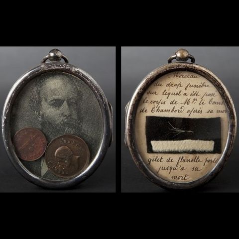 Expertissim - Portrait Miniature-Expertissim-Buste du comte de Chambord en cristal et cadre rel