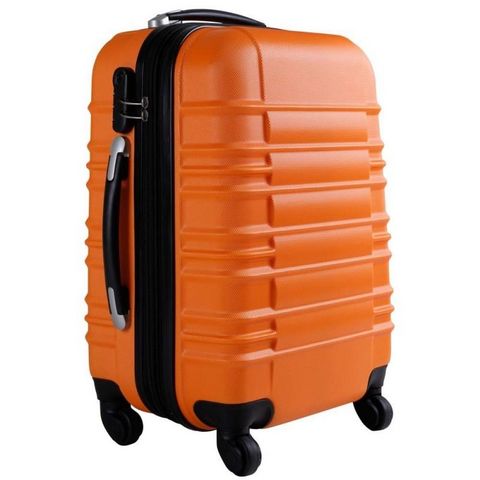WHITE LABEL - Valise à roulettes-WHITE LABEL-Lot de 4 valises bagage abs orange