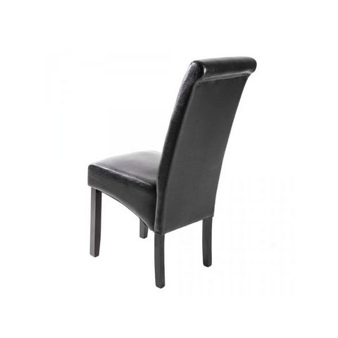 WHITE LABEL - Chaise-WHITE LABEL-6 chaises de salle à manger noir