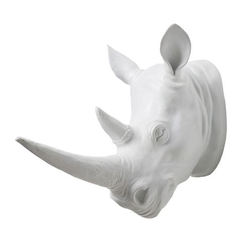 KARE DESIGN - Trophée de chasse-KARE DESIGN-Tête Rhino blanc