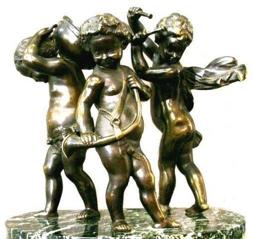 ERNEST JOHNSON ANTIQUES - Sculpture-ERNEST JOHNSON ANTIQUES-Bronze de Putti musiciens