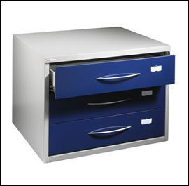 Blundell Harling Magpie - Caisson de bureau-Blundell Harling Magpie-3 Drawer DVD Storage Cabinet