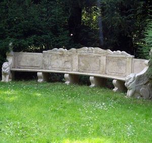 HARMONIE DU LOGIS - travertin - Garden Bench