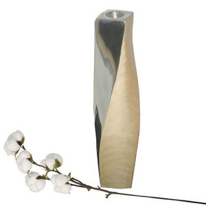 WHITE LABEL - soliflore spirale métalisé - Decorative Vase