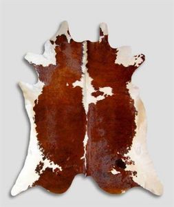 WHITE LABEL - tapis de peau de vache marron blanc naturel - Cow Skin
