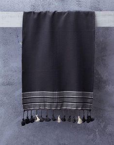 ATOLYIA - serviette à main truva à charbon - Fouta Hammam Towel