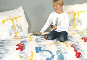 Fred the Dog - attention, chantier ! - Children's Duvet Cover