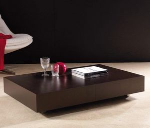 WHITE LABEL - table basse relevable extensible block design weng - Liftable Coffee Table