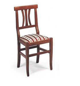 WHITE LABEL - chaise vecchio vaneto design noyer assise en velou - Chair