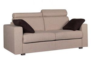 WHITE LABEL - canapé 2-3 places faster tweed beige convertible o - Sofa Bed