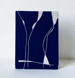Amelie - bloc bleu profond - Contemporary Painting