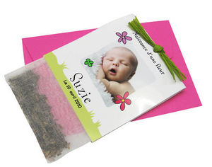 LOUPIOTS DESIGN - faire part naissance d'une fleur - Birth Announcement Card