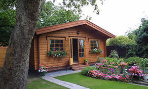 Norwegian Log Chalets - home offices - Wood Garden Shed