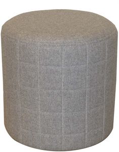 WHITE LABEL - pouf gris matelassé effet feutrine - Floor Cushion