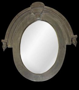 Hickory Manor House - 19th century window mirror - Porthole Mirror