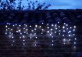 Lighting garland-FEERIE SOLAIRE-Guirlande solaire rideau 80 leds blanches 3m80