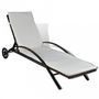 Garden Deck chair-WHITE LABEL-Transat de jardin relax marron
