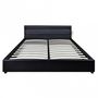 Double bed-WHITE LABEL-Lit led 140 x 200 cm noir