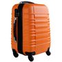 Suitcase with wheels-WHITE LABEL-Lot de 4 valises bagage abs orange