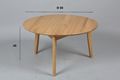 Round coffee table-WHITE LABEL-Table basse ronde OLGA en chêne massif