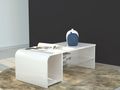 Rectangular coffee table-WHITE LABEL-Table basse / meuble TV S-TIME design blanc