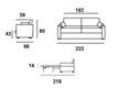 Sofa-bed-Home Spirit-Canapé lit ALBAN système convertible RAPIDO 140  c