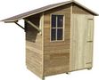 Wood garden shed-Cihb-Abri de jardin avec abri bûches en pin Brio 2