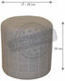 Floor cushion-WHITE LABEL-Pouf gris matelassé effet feutrine