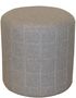 Floor cushion-WHITE LABEL-Pouf gris matelassé effet feutrine