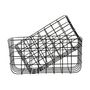 Storage basket-BOIS DESSUS BOIS DESSOUS-Set de panier en métal noir effet grillage