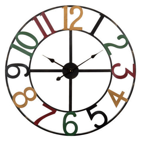 MAISONS DU MONDE - Kitchen clock-MAISONS DU MONDE-Horloge Numbers multicolore