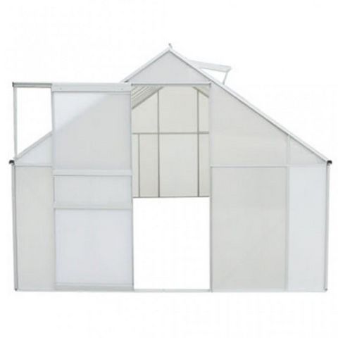WHITE LABEL - Greenhouse-WHITE LABEL-Serre de jardin polycarbonate 9,25 m²