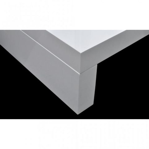 WHITE LABEL - Square coffee table-WHITE LABEL-Table basse design blanche verre