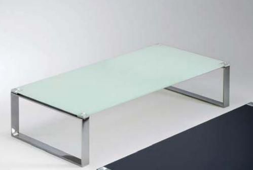 WHITE LABEL - Rectangular coffee table-WHITE LABEL-Table basse MIAMI design en verre blanc